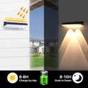 Solar Lights Outdoor Waterproof 3000K/4000K/6000K 3 Modes Solar Powered Dusk to Dawn Lighting for Mailbox, House Number, Address, Sign(2 Pack)