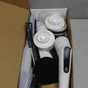 Electric Spin Scrubber, Dreazu IPX7 Shower Scrubber with 7 Replaceable Brush Heads & Retractable Handle, 2-Speed Adjustable Shower Cleaner for Bathroom, Bathtub, Kitchen, Tile Floors (White&black)