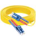 LC to LC Fiber Optic Patch Cable 164FT (50M), OS2 9/125µm Single Mode Duplex Fiber Patch Cord, LC/UPC to LC/UPC, 2.0mm LSZH Jacket, Bend Insensitive, Yellow.