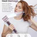 MESCOMB Dual Voltage Hair Dryer Brush for Travel, 5 in 1 Air Styler with High-Speed Blow Dryer, Anti-Frizz, Compact, 100V-240V for Worldwide Use, Includes Travel Bag (Purple)