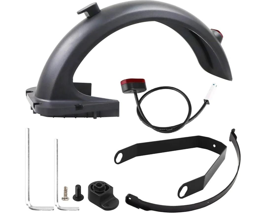 Rear Fender Accessories Includes Rear Fender + Bracket + LED Taillight Compatible with Segway Ninebot Max G30 / Max G30 E/LP Electric Scooter Accessories