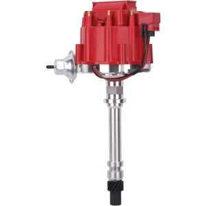 High Performance GM SBC BBC Distributor with 65K Coil, Compatible with Chevrolet 350 283 305 307 327 400 Small Block & 396 427 454 Big Block Engines, Red Cap, 7500RPM