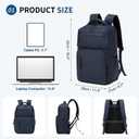 Waterproof Laptop Backpack for Men & Women, Flight Approved Anti-Theft Daypack with 15.6-inch Laptop Sleeve (Blue), Medium