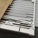 No Pawblems 55" Extra Tall Pet Gate for Cat/Dog, 29-40" Wide Auto Close Tall Dog Gate, 1.37" Ultra Narrow Spacing, NO Drilling Pressure Mounted for Doorways/Hallways, White