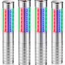 Civaner Upgrade 4 Pcs Bottle Service Lights LED Strobe Baton Bottle Girl Lights Rechargeable Handheld Flashing Club Signs for Birthday Wedding Party(Silver Colorful Light)