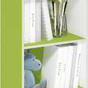 Furinno LUDER 4-Tier Book Shelf, Open Shelves Bookshelf, Green/White, 4-Tier, 9.3 x 15.6 x 41.7
