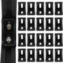 20Pcs Black 10 Series Extrusion Brackets 1" x 1" 1010 Aluminum Extrusion Profiles Fastener T-Solt Connector for 10 Series Extru Profiles