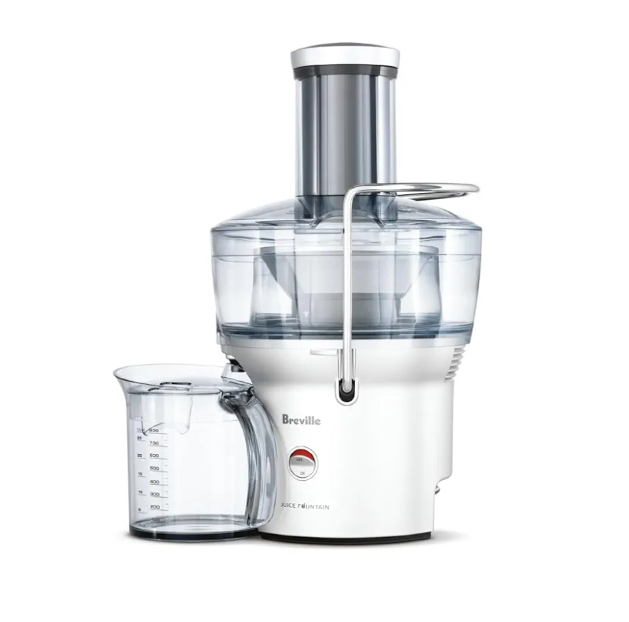 Breville BJE200XL Juice Fountain Compact Centrifugal Machine, 25 fl oz, Silver
