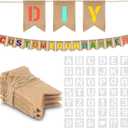 DIY Banner Kit - Create Customized Personalized Burlap Banner with Letter Stencils