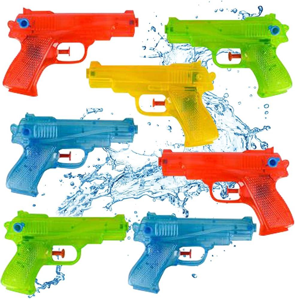 ArtCreativity Water Squirters Guns for Kids (Set of 12) 5.5 Inch Water Toys for Swimming Pool, Beach, and Outdoor Summer Fun, Cool Birthday Water Gun Party Favors for Boys and Girls
