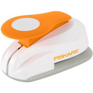 Fiskars X-Large Lever Punch Circle, Creates Clean 2" Punched-Out Designs for Scrapbooking & Card Making, Perfect for Paper Craft Windows & Embellishments, Manual Lever Operation, 2", Gray