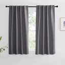 NICETOWN RV Curtains for Camper Windows - (Grey Color) 34x54 Inch, 2 Panels Set, Thermal Insulated Room Darkening Blackout Drapes/Draperies with Rod Pocket & Back Tab for Half Window