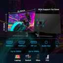 SANSUI 34-Inch Curved Gaming Monitor UWQHD 3440 x 1440P Up to 200Hz 165Hz Curved 1500R - PIP/PBP, OD 1ms, HDR, 300nits, sRGB 130%, DCI-P3 97%,AI Crosshair, HDMI2.1x2, DP1.4(Cable Included)