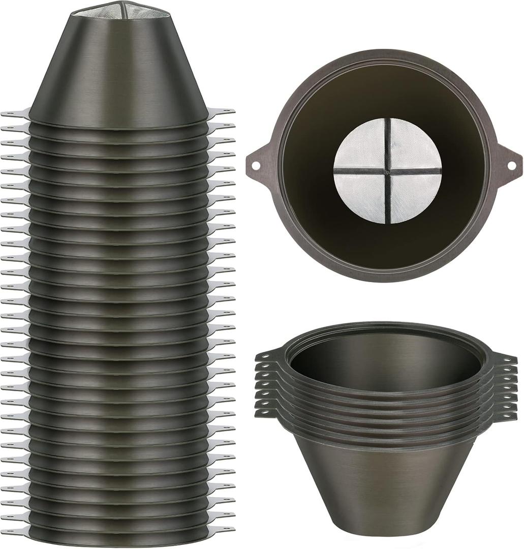 30 Pcs Paint Filter 100 mm Plastic Paint Strainer with Fine Nylon Mesh Reusable Industrial Nylon Filter for Oil, Water Based Oil Paints Food Residue