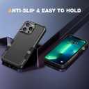 Diaclara Designed for iPhone 13 Pro Max Case, [with Privacy Screen Protector] [Anti Spy] [Military Grade Drop Protection] Heavy Duty Full-Body Shockproof Phone Case, Black