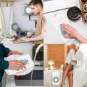 Chinoiserie Christmas Kitchen Towels, Blue Bow Coquette Christmas Tree Dish Towels for Kitchen Bathroom,Light Blue Christmas Hand Towels for Bathroom, Grandmillennial Decor,16x24 Inches Set of 2