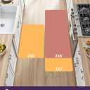 DEXI Kitchen Floor Mats 3 Pieces Non Slip, Washable Runner Rugs Absorbent,Thin Standing Carpet Soft Comfort for Sink Hallway Entryway Laundry Room Boho Decor, Red (24" x 36" + 24" x 60" + 24" x 84")