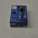 Philips Norelco Shaver 3900 Series, Wet and Dry Electric Shaver, P-Cap, Travel Pouch, Charging Stand, Storm Blue, Model S3341/92 (Silver New)