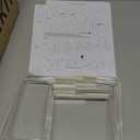 Rotating Bookshelf, 360 Degree Revolving Bookcase, 4-Tier Spinning Bookshelf, Clear Acrylic & Solid Wood Rotating Bookcase for Kids Playroom, Bedroom and Living Room, Square