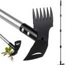 2 x Mitclear Weed Puller Tool with Long Handle(58IN), 2-in-1 Gardening Hand Tools Weeds Remover, Weeder Rake & Garden Hoe Combo, Manual Weeding Puller Tool for Garden Yard Patio Lawn