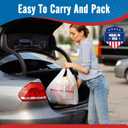 Fuxury 500 Count - Thank You Plastic T-shirt Bags White with Handles (11.5" x 6.5" x 21"), Grocery, Take Out, To Go, Restaurants, Convenience Store,Retail Shopping Bags in Bulk for Small Business