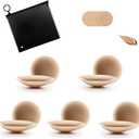 Nipple Cover Silicone Self Adhesive Bra Breathable Sticky Bras Water-Proof Reusable Backless Invisible Bra (Beige)