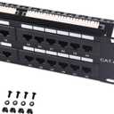 [UL Listed] Cable Matters 48 Port Patch Panel Rackmount or Wall Mount 19-Inch with Support Bar, 2U Cat6 Network Patch Panel for 10 Gigabit Ethernet, 110 or Krone Impact Tools Compatible