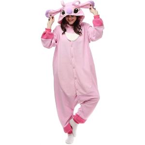 Adult Women Onesie Pajama Halloween Costumes for Adult and Teenagers (Large, Pink Stitch)