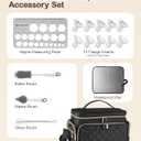 Breast Pump Bag Kit for Spectra S1/S2, Pumping Bag with Bottle Brush Set, 10 Flange Inserts for 24mm Flange, Nipple Ruler, Waterproof Mat, Pump Carrying Case for Work, Travel, Black