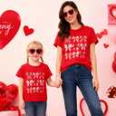 Little Girl Valentines Day Shirt Bow/Heart Clothes Toddler Valentines Day Outfit 3-8Y (Red)