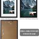 Hongkee 11x14 Picture Frames set of 3, Made of Glass and Black Wooden Photo frame - Displays 8x10 Picture with Mat or 11 x 14 Poster without Mat, Wall Collage Frame set