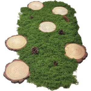 Wood Table Centerpieces for Tables Wood Slices and Moss Decor Enchanted Forest Decorations Fairy Birthday Party Decorations DIY Table Centerpieces Wood Centerpieces for Tables (1 Size(5″-5.5″))