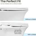 LUXE TS1008E Slow Close Elongated Comfort Fit Toilet Seat, White