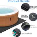 100x100 Inch Hot Tub Mat, Inflatable Hot Tub Mat, Large Washable Floor Protection Mat, Portable Spa Pool Accessories, Waterproof Non-Slip Underlining Absorbent Spa Pool Floor Base Protection