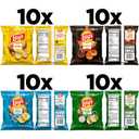 Lay's Potato Chips, 4 Flavor Variety Pack, 1 oz Single Serve Bags, (40 Pack) (EXP 01/01/26)
