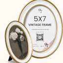 97 Decor Elegant Vintage Picture Frames 5x7 - Vintage Oval Picture Frame 5x7, Fancy 5 X 7 Antique Frames With Glass Front For Photo Display Tabletop And Wall Mounting