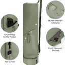 sportsnew Yoga Mat Bag, Full Zip Cargo Yoga Mat Carrier Bag with Drawstring Water Bottle Pocket and Bottom Wet Pocket, Exercise Yoga Mat Carrier Holder Multi-Functional Storage Bag Patent Pending (Army Green)