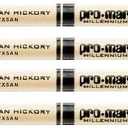 2 PACK Pro-Mark Hickory Drum Sticks, 5A Oval Nylon Tips, Medium, Made in USA, TX5AN-2