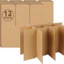 12 Sets Glass Dividers for Moving Boxes, 3x4 Grid Cardboard Dividers for 16x12x12 Inch Box, Corrugated Packing Supplies for Wine Glasses & Fragile Glassware (Box Not Included)