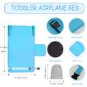 Airplane Bed for Toddler with Blanket, Airplane Seat Extender for Kids, Baby Airplane Travel Essentials, Blue