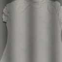 SUUKSESS Women Double Lined Fitted Basic Tee Crew Neck Short Sleeve Y2K Crop Top (Medium, Pearl)