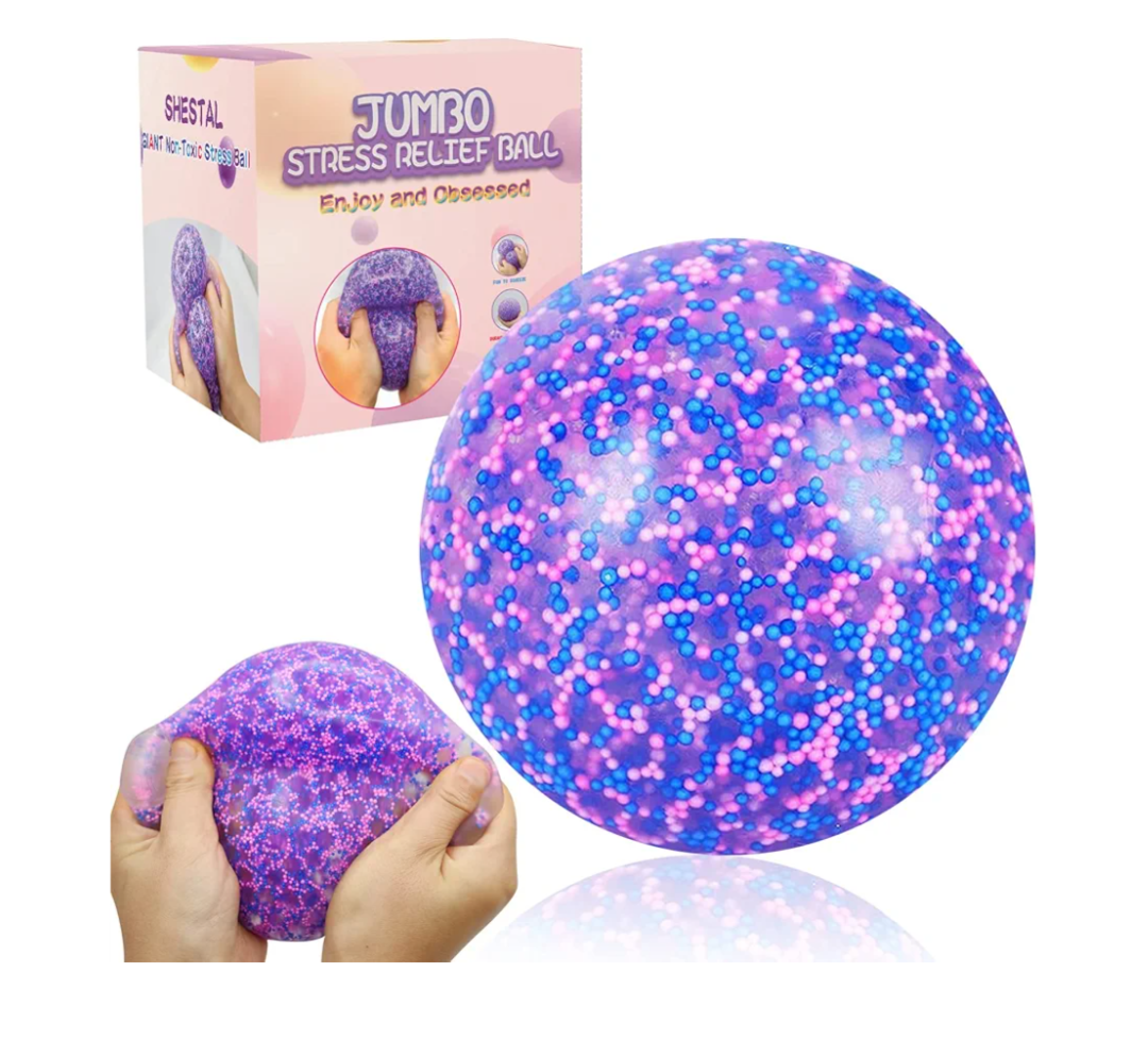 Giant 4 Inches Jumbo Stress Balls for Adults Anxiety Relief, Nedoh Balls Squishy Balls Fidget Squeeze Squish Big Ball for Anti-Stress