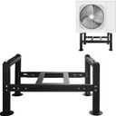 POPMOON Mini Split Ground Stand for 18000-36000 BTU, Mini Split AC Bracket for Ductless Air Conditioners Heat Pump System,Heavy Duty Condenser Stand Adjustable Length 27.5" to 41.3" Max Load 550Lbs