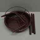 Metal Bird Bath for Outside, 36.2" Height Birdbath Bowl Standing Bird Feeders for Outdoors with 4 Prongs Base Stake, Freestanding Birdfeeders for Garden Yard Lawn Decor (Brown)