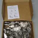 Ravinte 20 Pack 10 Pairs 1/2 Inch Overlay Brushed Nickel Short Arm Kitchen Cabinet Hinges,Soft Close 105 Degree Concealed Hinges with Screwdriver and Mounting Screws Used for Face Frame Door