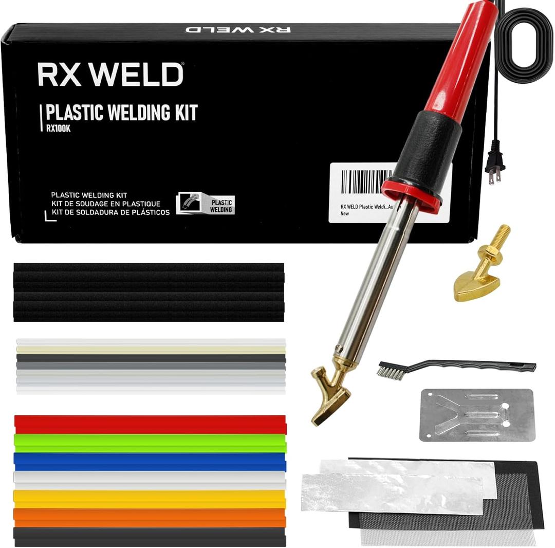 RX WELD Plastic Welding Kit,100W Plastic Welder,Plastic Repair Kit for Automotive Car Bumper
