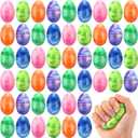 Sotiff 48 Pcs Easter Eggs Stress Balls Squeeze Easter Eggs Toy Bulk Slow Rising Stress Relief Fidget Toy for Easters Egg Hunt Basket Stuffers Fillers Party Favor Gifts(Classical)