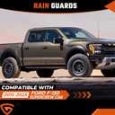 Rain Guards Fit for Ford F-150 SUPERCREW CAB 2015 2016 2017 2018 2019 2020 2021 2022 2023 2024 2025, Tape-on Durable Side Window Sun Wind Deflectors, 2015-2025 F150 Rain Guard Black 4 PCS