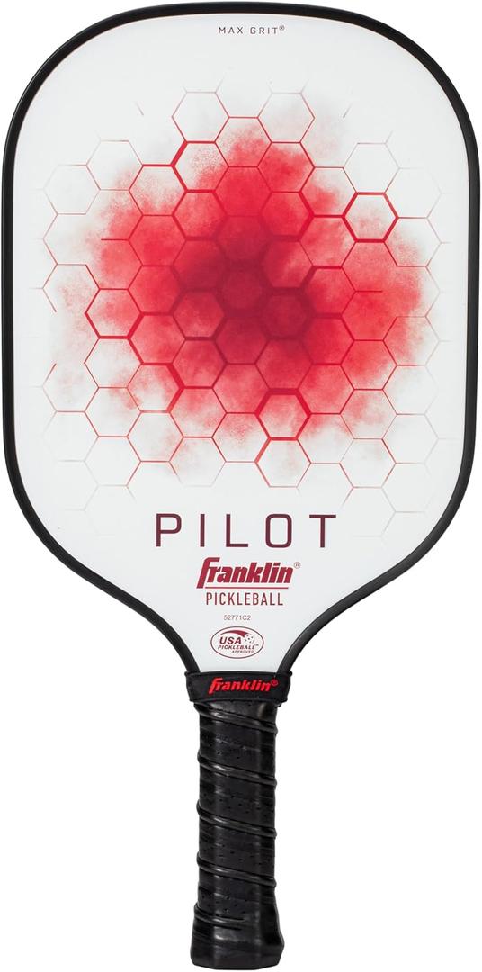 Franklin Sports Pickleball Paddle - Pilot Polypropylene Core Pickleball Racket - Official USA Pickleball (USAPA) Approved Pickleball Paddle - Lightweight Pro Racket - 10mm Thick Core (Red) Franklin Sports Pickleball Paddle - Pilot Polypropylene Core Pickleball Racket - Official USA Pickleball (USAPA) Approved Pickleball Paddle - Lightweight Pro Racket - 10mm Thick Core (Red)