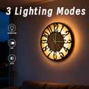Glow in The Dark Wall Clock Battery Operated, 20''